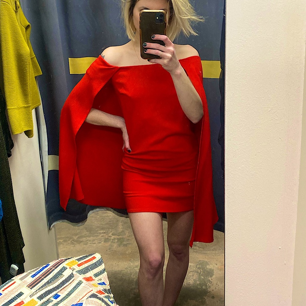Nasty gal mini capelet dress
